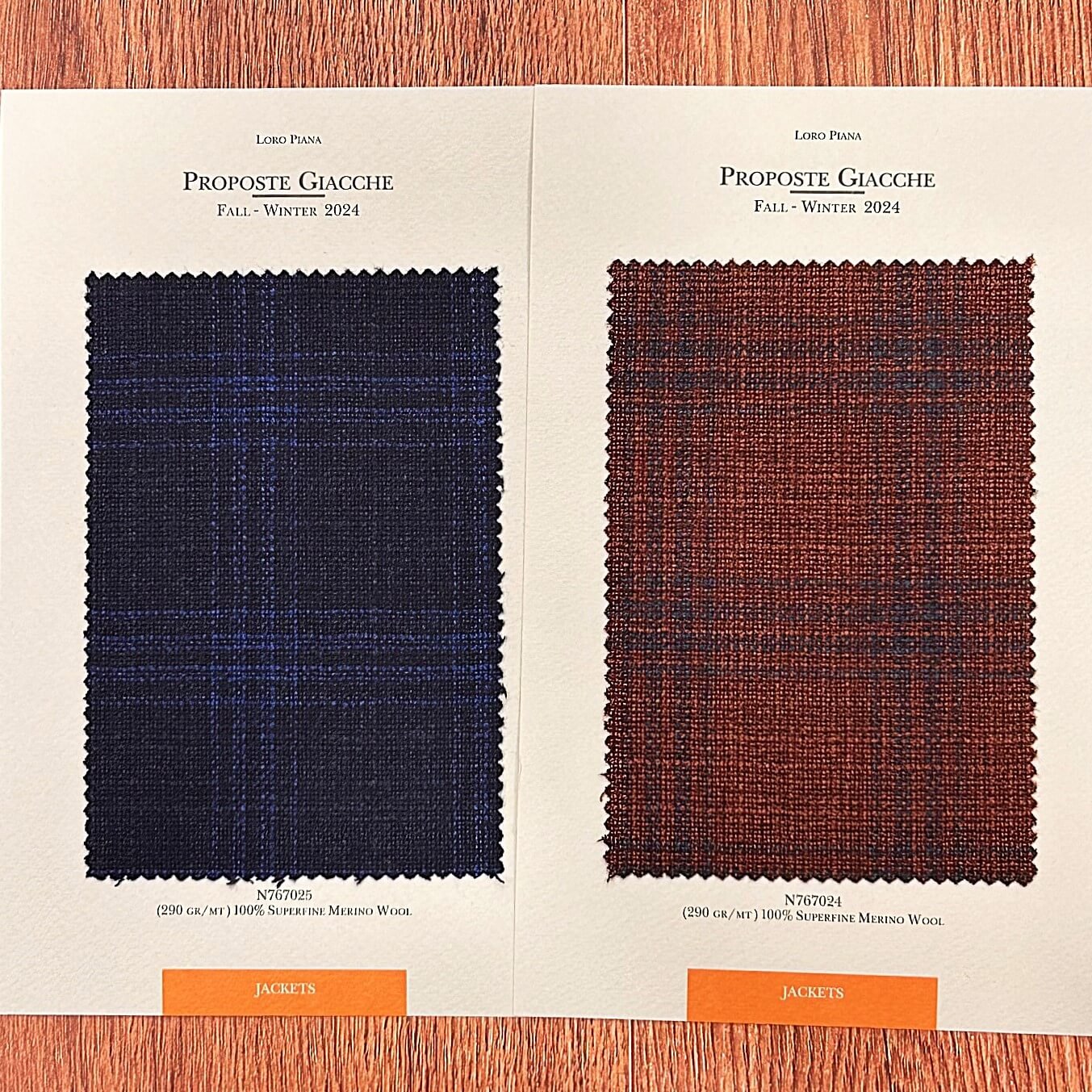 更にお値下げ！FILO ロロピアーナ生地 ジャケット 2024年秋冬新作服地 LORO PIANA PROPOSTE GIACCHE