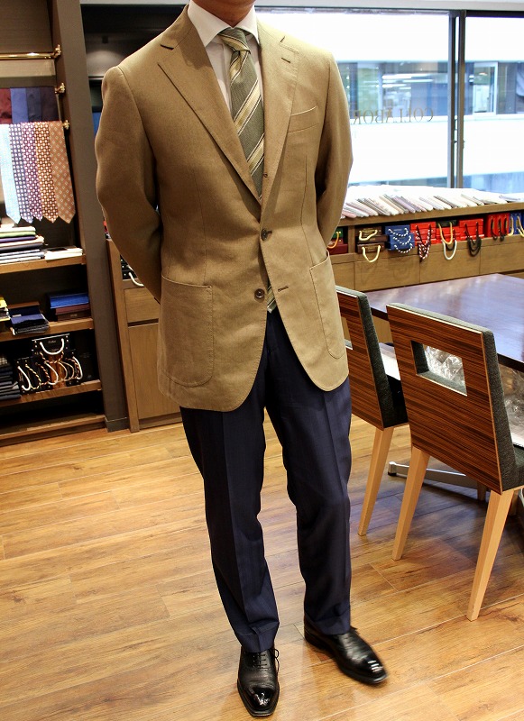 IRISH LINENの JACKETを HAND MADE MODEL で。