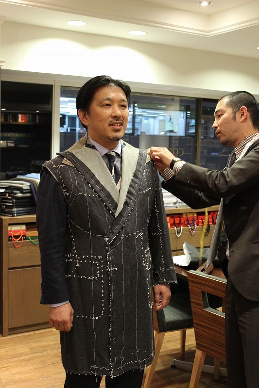 Sartoria Cavuto　ポロコートの中縫い