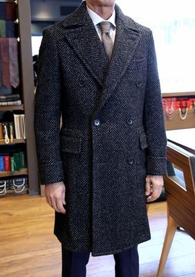 Model：DOUBLE POLO COAT
Fabric：DRAPERS Wool,Silk,Babylama,Mohair&Polyamide