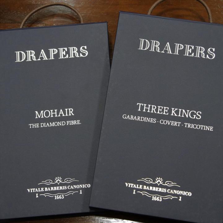 DRAPERSの2021年新作生地　MOHAIRとTHREE KINGS