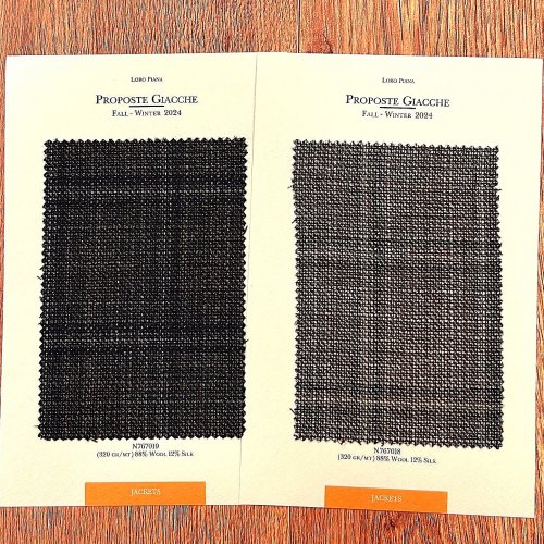 美品 パパスプラス ロロピアーナ生地 アンゴラ混シングル JKT Mサイズ 2024年秋冬新作服地 LORO PIANA PROPOSTE GIACCHE