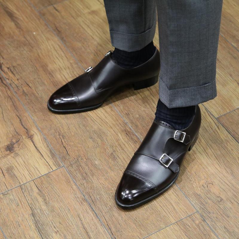 BESPOKE SHOES by YUKI SHIRAHAMA BOTTIER 
Double monk strap