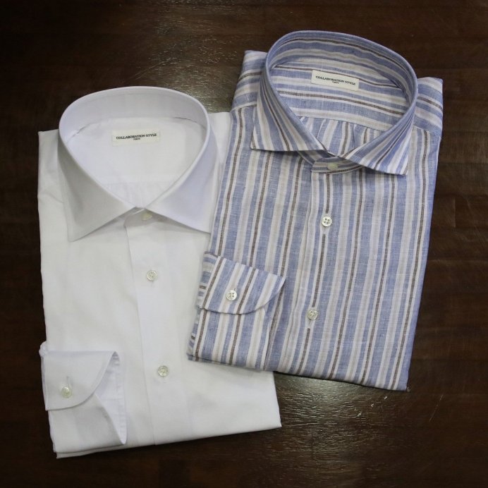 FABRIC：
L）Caccioppoli　100％COTTON
R）Caccioppoli　100％LINEN